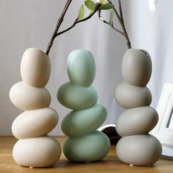 

Vase Ceramic House Living Room Flower Flower Egg Dried Flower Vase Desktop Wallpapers Flower Ornament Decoration Decoration