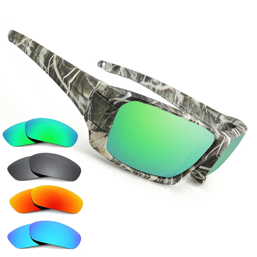 NEWBOLER Fishing Sunglasses 4 Polarized UV lens Camouflage Frame Men Women Sport Sun Glasses Camping Driving Clip Eyewear