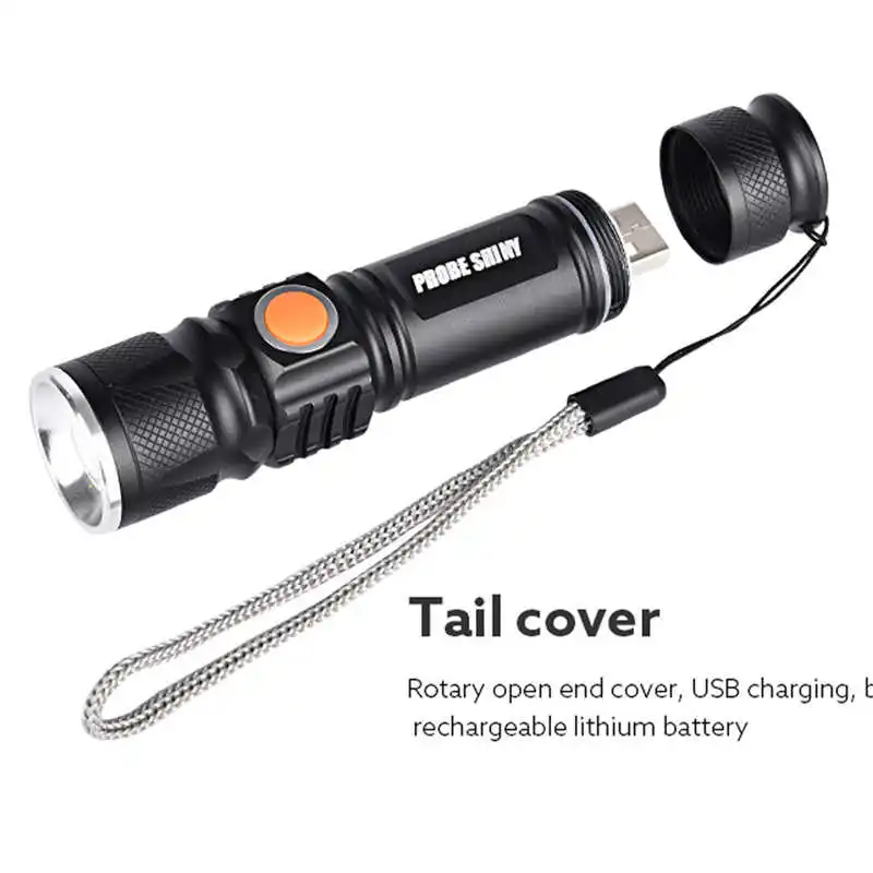 Adjustable LED 3000LM MINI torch flashlight usb powerful led flashlight Torch Portable led flashlight rechargeable #4A27 (6)