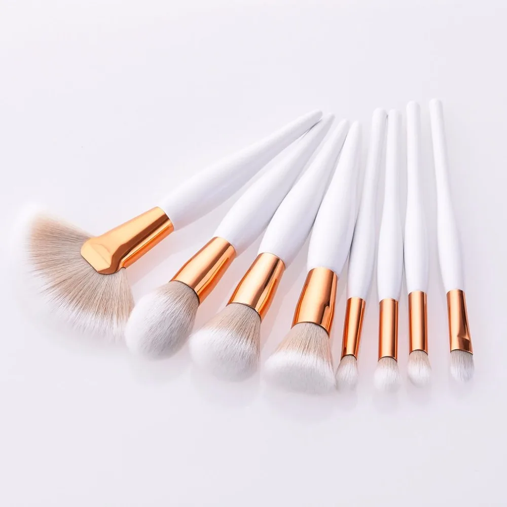 

8pcs/set Pro Makeup Brushes Creative Wood Handle Nylon Fiber Hair Foundation Powder Eyeshadow Brush Cosmetic Make Up Tools