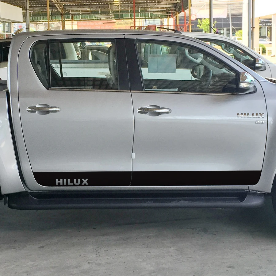 2 шт классные наклейки для автомобиля hilux гоночная боковая полоса графическая