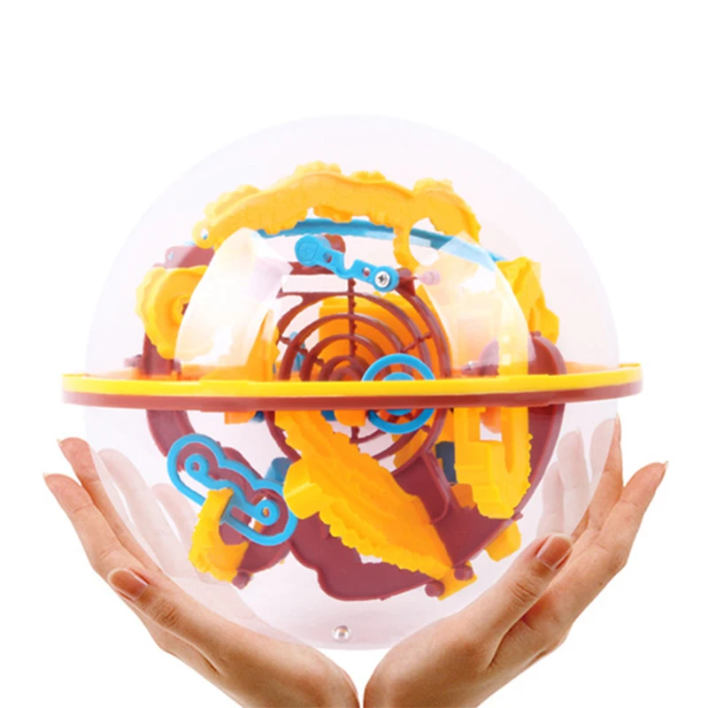

19cm 3D Magic Intellect Maze Ball Puzzle Game perplexus magnetic balls IQ Balance toy Children Educational toys Ball Maze & base