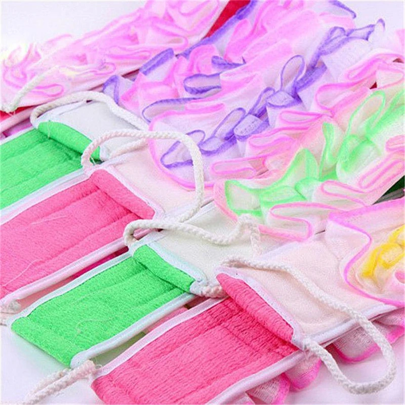 2018new fashion 1PCS Strip Shower Towel Dual-Use Thickened Bath Flower Rubbing Back Bath Ball Hot good quality C0208            11
