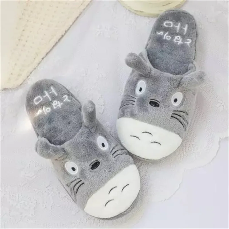 Totoro/милые женские/мужские домашние тапочки с котом из мультфильма; домашние тапочки для спальни; удобная теплая зимняя обувь - Цвет: 3