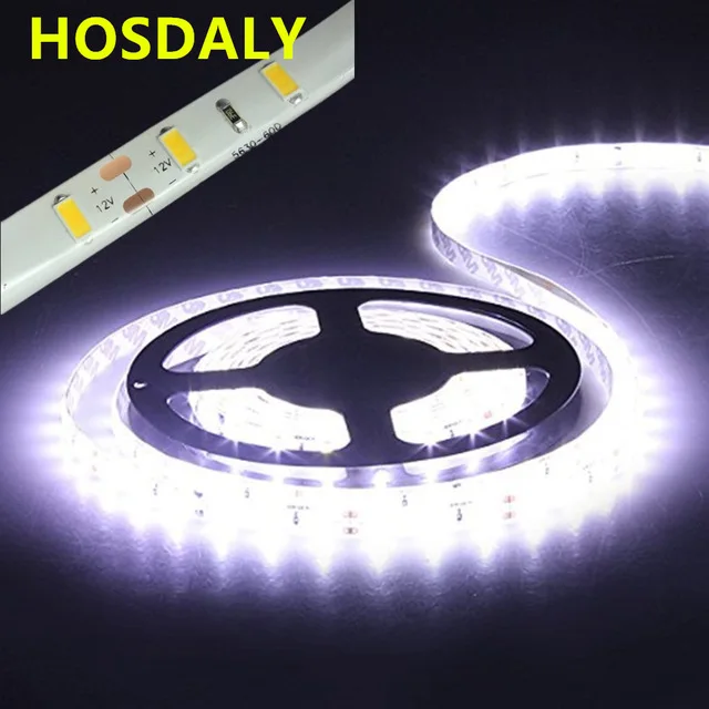 Светодиодная лента 5630 5730 12 v 5 m Водонепроницаемая гибкая Диодная 300led холодный