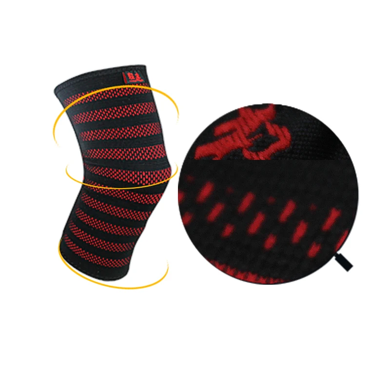 2 Pcs Kuangmi Elastic Breathable Knee Protection Pad Basketball Football Volleyball KneePads Support Knee Brace Guard