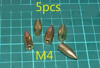 

5PCS RC Boat Model Accessories Brass Propeller Core M4 Bullet Head Fairing Paddle Lock Nut Dia 8mm Props Clamp/Clip L21mm