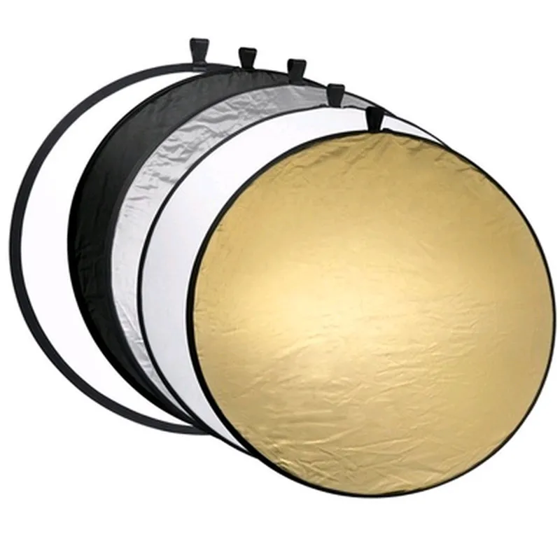 

24" 60cm 5 in 1 Portable Collapsible Light Round Photography Reflector for Studio Multi Photo Disc Photo Studio Accessories