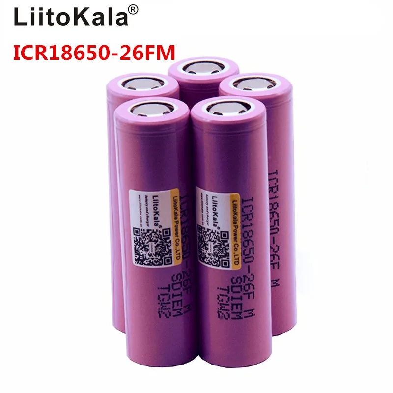 Liitokala ICR18650-26fm 18650 2600 мАч литий-ионный аккумулятор 3,7 в 18650 2500 - Цвет: 5 PCS battery