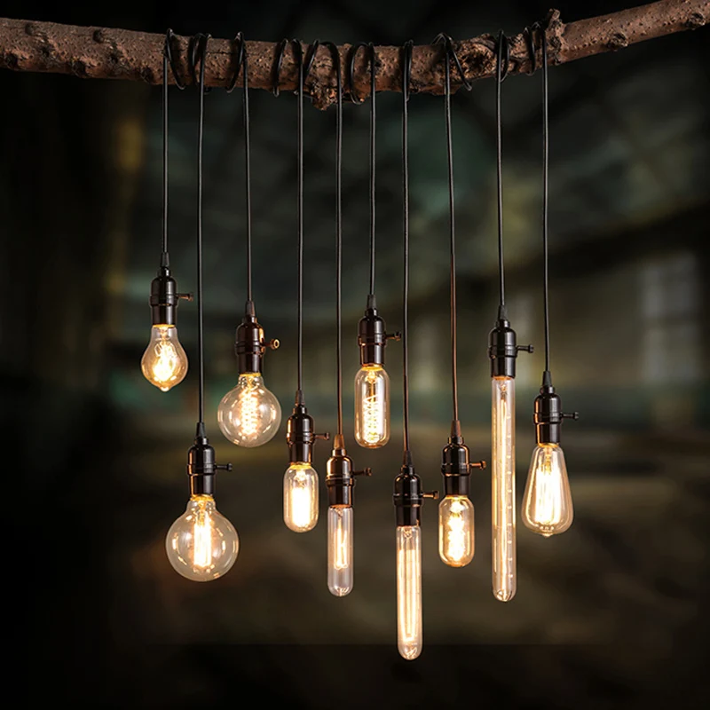 

Vintage Edison Lamp Socket E27 Screw Bulb Base Aluminum Light Holder Industrial Retro Pendant Fittings Lustre Lampholder Fixtur