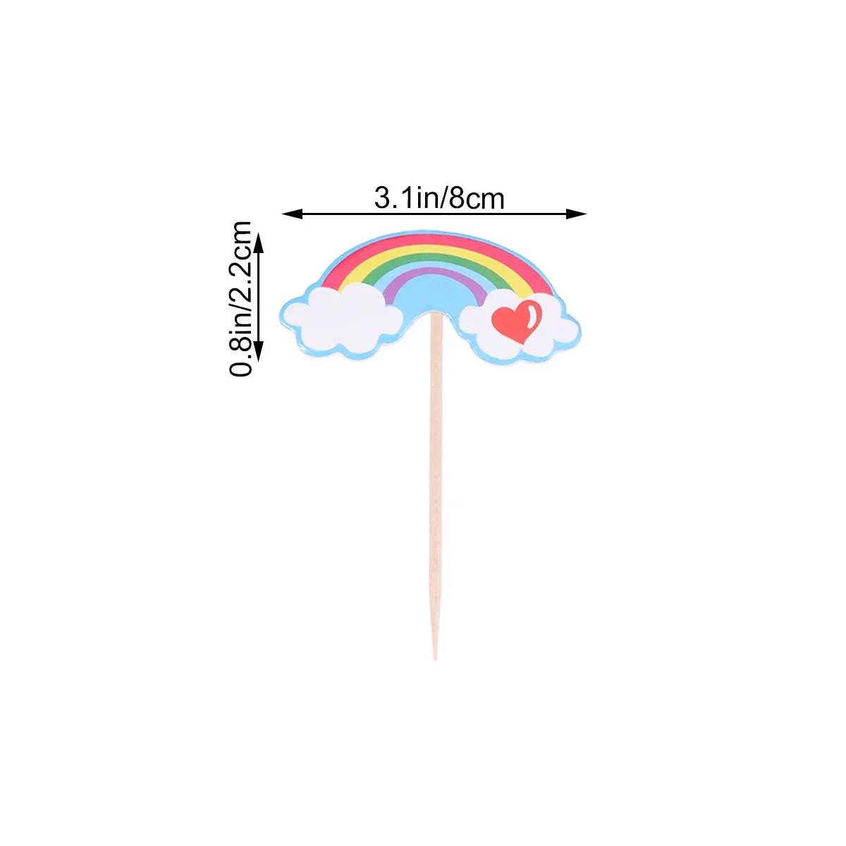 12 шт творческий красивый декор забавные шпажки с радугой Радуга торт Декор для вечерние фестиваль День рождения