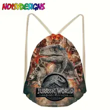 Парк и мир Юрского периода 2 Сумки на шнурках для подростков мальчиков и девочек детские сумки для книг студенческий рюкзак в форме животных рюкзак школьный принадлежности