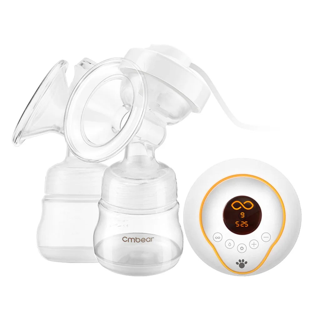 

1 Pcs Push-button Electric Breast Pump Breast Double Feeder 9 Gears Adjustable with LCD Display S7JN