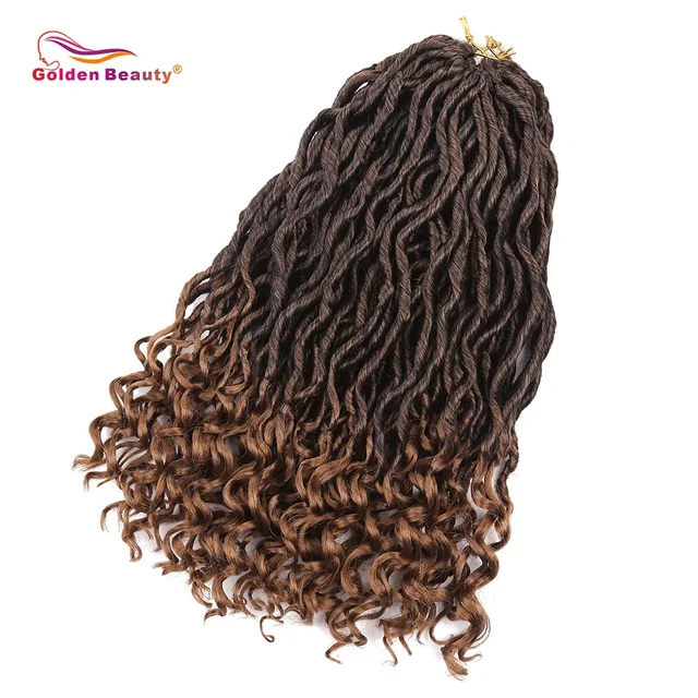 Golden Beauty 18'' Crochet Braids Synthetic Goddess Locs
