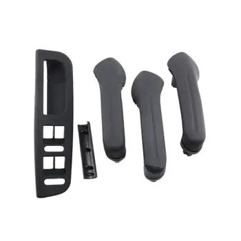 

5pc ABS Black Interior Door Grab Handle Switch Cover Bezel Trim Fit For V-W Golf J-etta 4 MK4 Decoration Accessories Car Styling