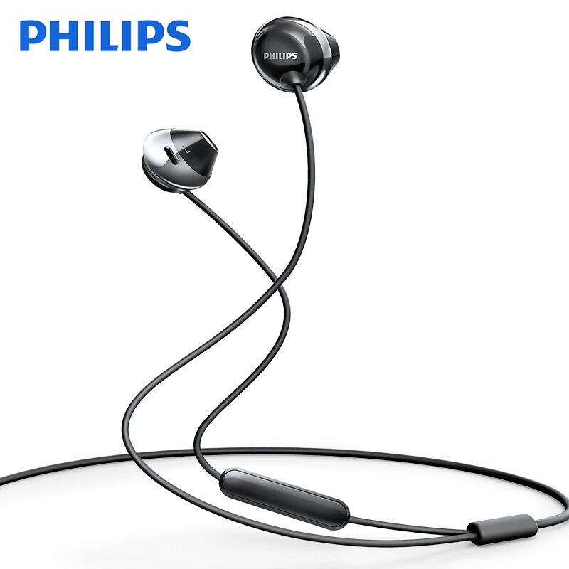 Оригинальные Проводные Наушники Philips SHE4205 с наушниками-вкладышами, спортивные наушники с микрофоном для Galaxy S9 S9 Plus, официальная проверка