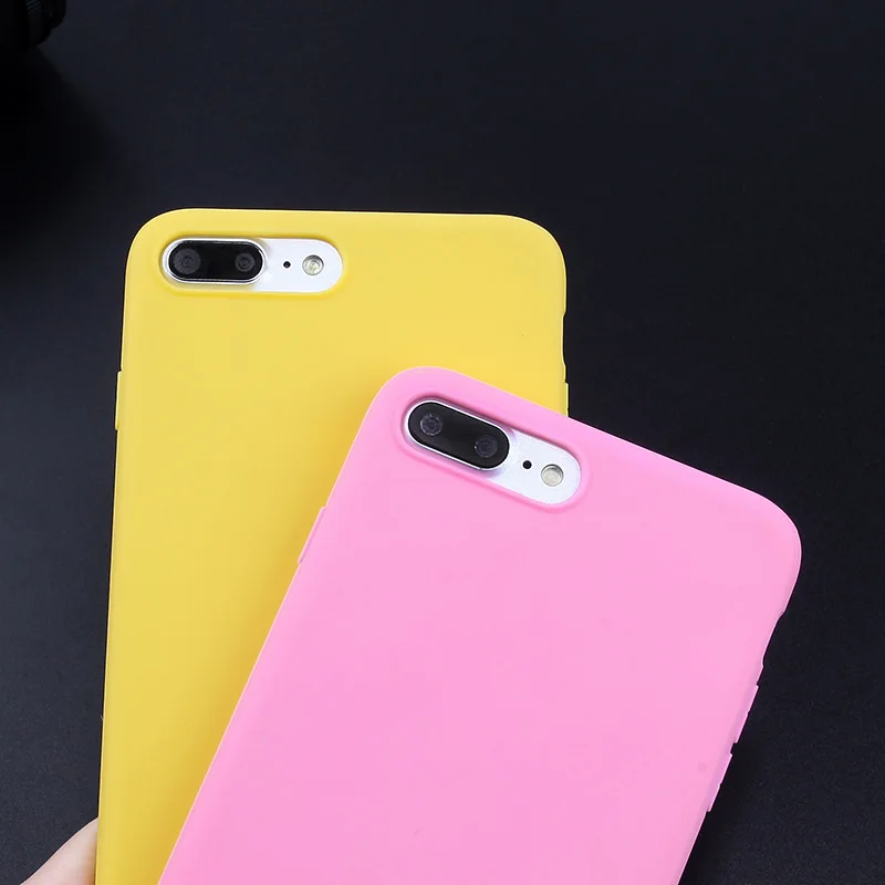

Candy Marcon Case For iPhone XS Max XR XS Cases Luxury TPU Cover For iPhone 5 SE 5S 6 6S 7 Plus 8 Plus Xr X Matte Silicone Capas
