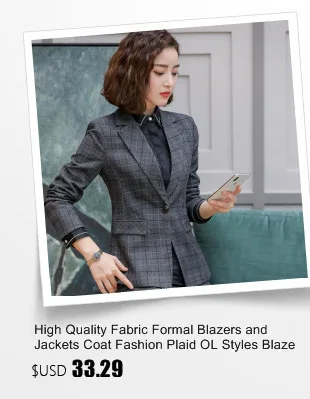 Высокое качество ткань для женщин деловые блейзеры офисные повседневная обувь дамы куртки пальто с длинным рукавом Женские топы