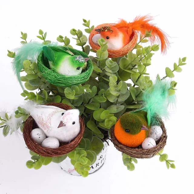 christmas decoration bird nest decorative mini bird artificial foam feather bird with two eggs diy craft - Bird Christmas Decorations christmas decoration bird nest decorative mini bird artificial foam feather bird with two eggs diy craft - Bird Christmas Decorations