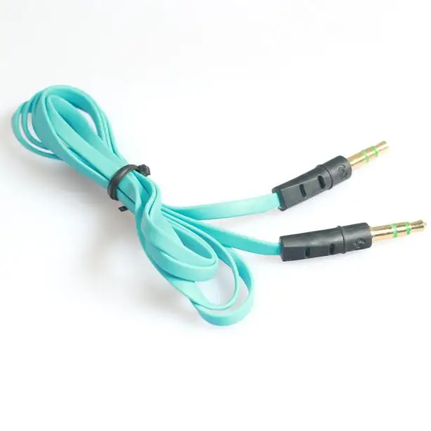 WUPP 3,5 мм вспомогательный кабель аудио кабель папа-папа плоский Aux кабель 1 м автомобильный стиль Прямая поставка Модные аксессуары для телефонов#40