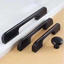 192mm black furniture decoration hardware handle black wardrobe kitchen cabinet dresser cupboard door handles pulls knobs 7.6″