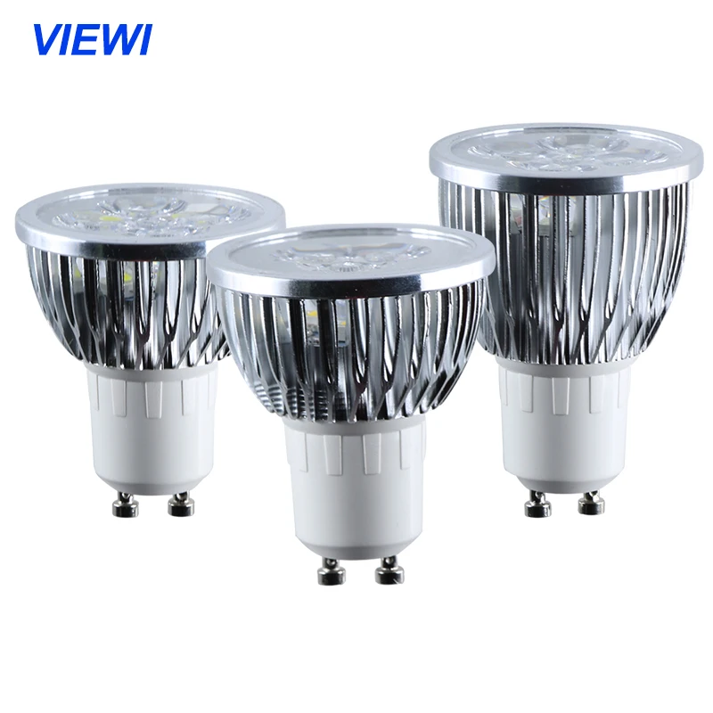 Viewi 5x bombillas led spotlight dimmer GU10 Ac Dc 12v 24v Aluminum spot bulb lights high power
