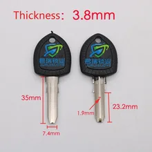 JF024 двойной слот голова поезда Болванка для ключа для мотоцикла дом замена лезвия-ключа длина 35 мм(10 шт