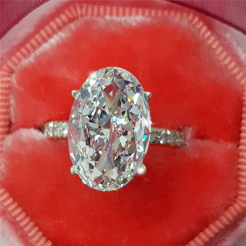 Vecalon, роскошное женское кольцо, серебро 925 пробы, большие Sona AAAAA Cz, вечерние Обручальные кольца для женщин, свадебные ювелирные изделия, подарок