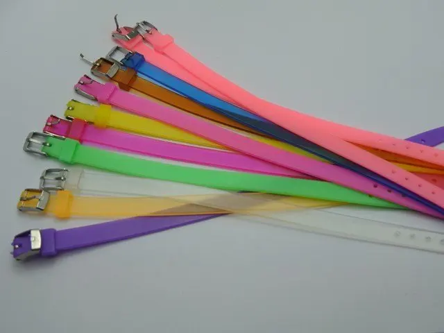 

10 Rubber Wrap Bracelet Wristband Fit 8mm Slide Charm