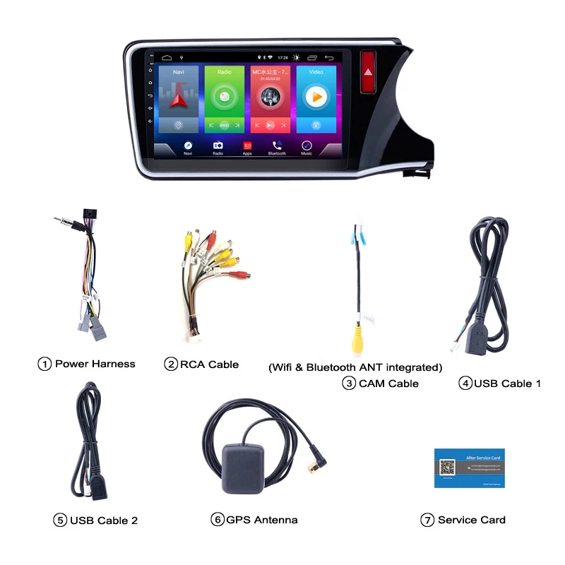 Best Full Touch Screen Car Android 8.1 Radio Player For Honda CITY Greiz Gienia RHD 15-18 GPS Navigation Video Multimedia Bluetooth 2