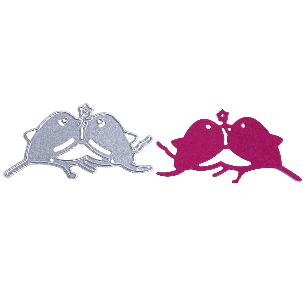 

DIY Love birds Cutting Die Stencil, wedding marriage engagement Party Scrapbook Diary Card Decor,Metal Maker Tools Crafts