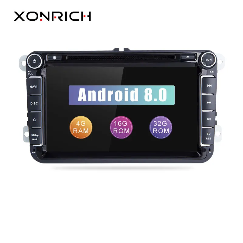 2 Din Android 8,0 автомобильный dvd-радио GPS навигация для VW Passat B6 amarok volkswagen Skoda Octavia 2 golf 5 6 Мультимедиа Стерео 4 Гб