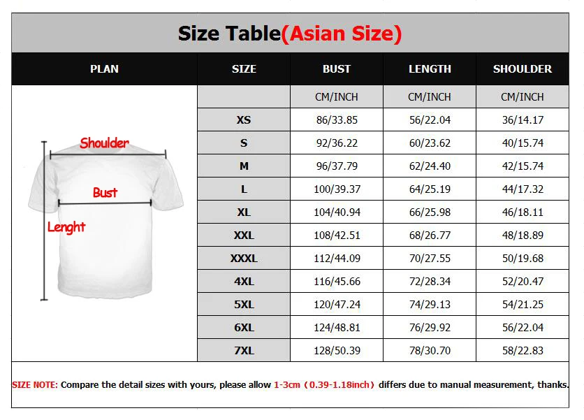 Asian.Tshirt XS-7XL