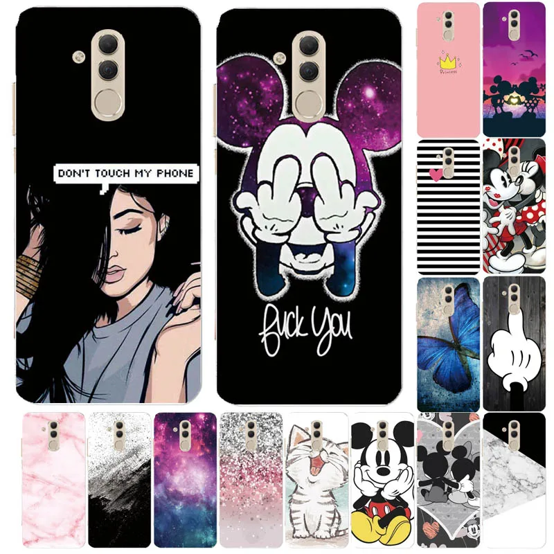 

THREE-DIAO Cute Soft Phone Case For Huawei Mate 20 10 Lite Silicone Back Cover For Huawei Honor 8 9 10 Lite Case