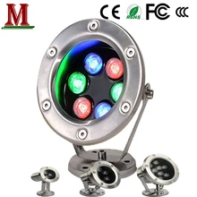 Светодиодный наружные Ландшафтные светильники IP68 водонепроницаемый 3w6w12w15w24w36w, AC85-265V 12v 24v подводный RGB фонарь