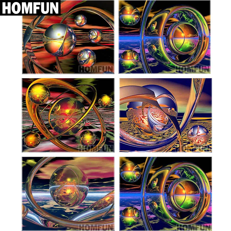 

HOMFUN Full Square/Round Drill 5D DIY Diamond Painting "universe Earth" 3D Embroidery Cross Stitch 5D Home Decor Gift