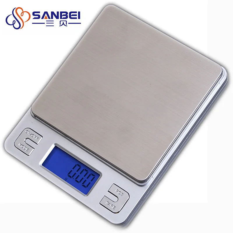 SANBEI 0.1g 3000g Electronic Digital Scale Weight Food Diet Postal Kitchen Scale jewelry scales weighing balance 20% off  0