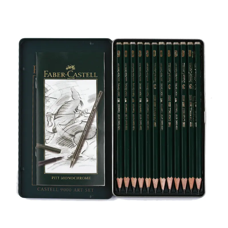 Faber Castell 12 9000 119604 набор дизайна/119605 Художественный набор графитовый карандаш для рисования черчения жестяная коробка 12 шт. Германия