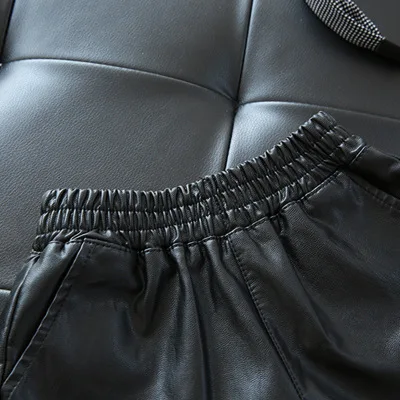 Шорты Lederhosen из искусственной кожи для девочек весна осень универсальные модные