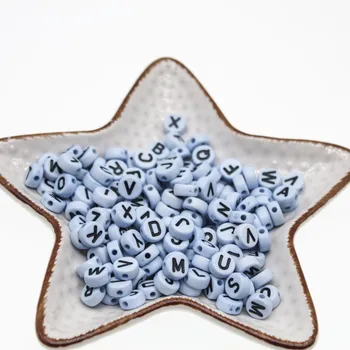 

CHONGAI 300PCS Round Mix Color Acrylic Letter Beads for Jewelry Making Kid Diy Material Loose Spacer 4*7mm