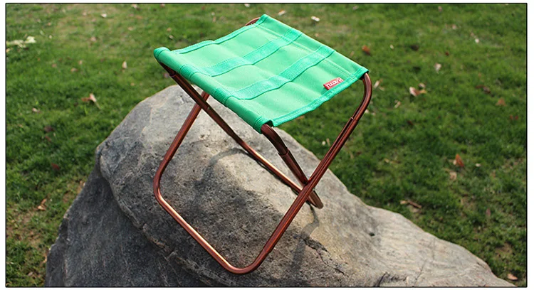 Портативный Открытый походный складной стул с Оксфорд ткань золотой алюминий сплав в полоску дизайн кемпинг складной Пикник сумки