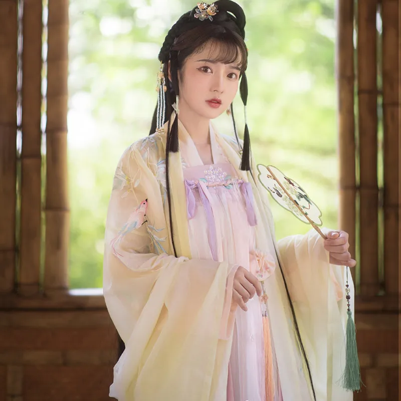 Традиционная китайская одежда Hanfu костюмы Сказочная юбка с широким рукавом
