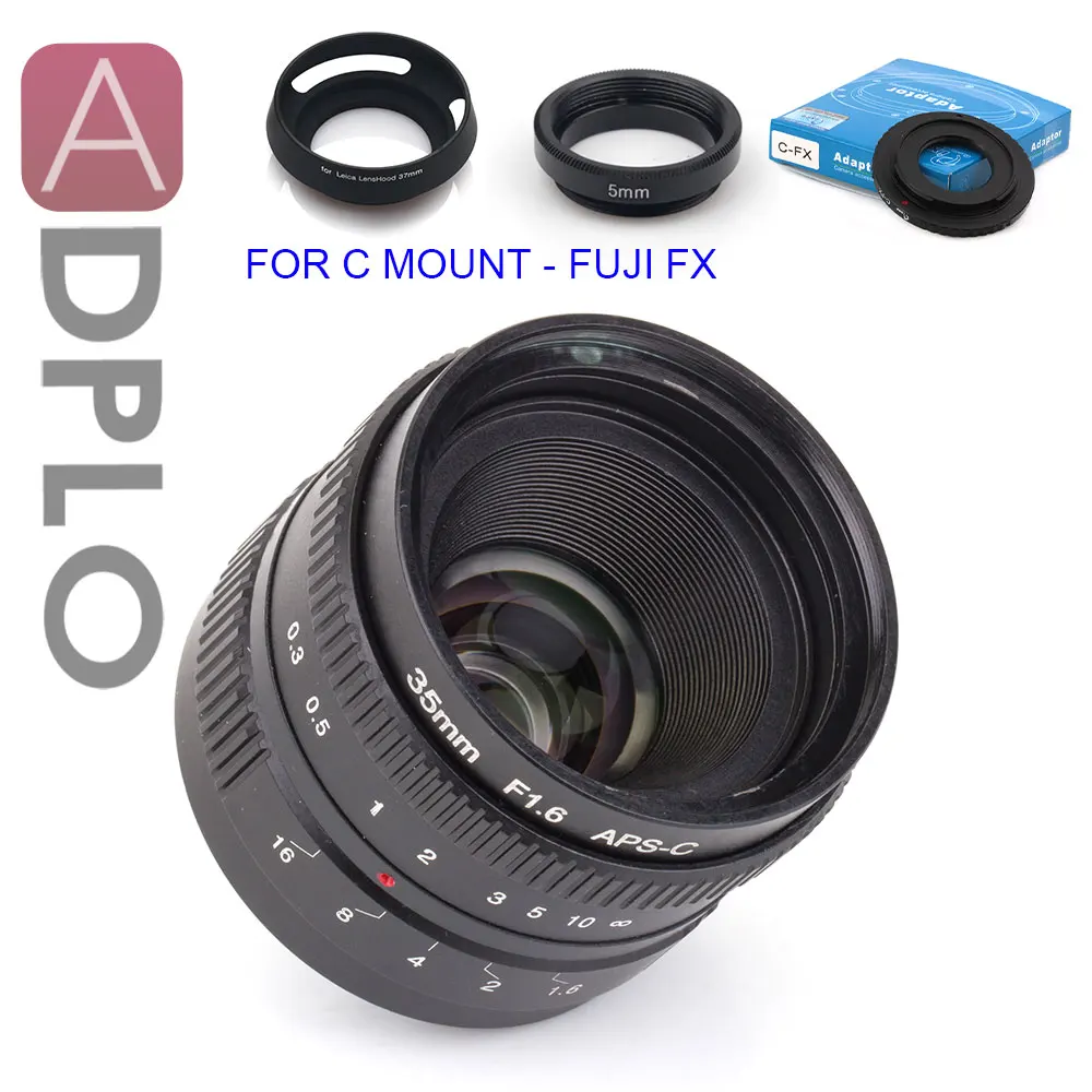 Adplo APS-C 35 мм f/1,6 объектив+ 3 знака после Подарочный костюм для Nikon 1 M4/3 micro 4/3 Pentax Q/Nex/Fuji fx для цифровой однообъективной зеркальной камеры canon EOS M камера X-T2 X-Pro2 X-E2S