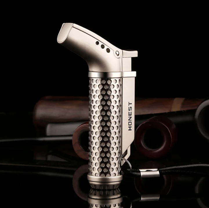  Outdoor Mini Spray Gun Jet Butane Torch Turbo Lighter 1300C Inflatble Gas Stainless Steel Military 