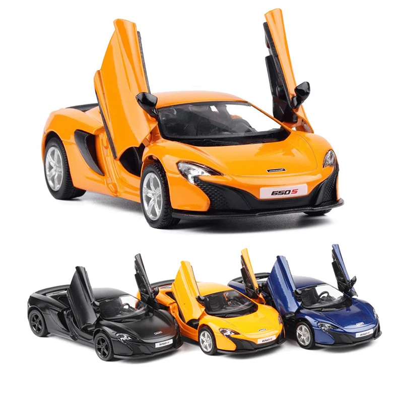 

3 Colors 1:36 Scale Alloy Diecast Metal Car Model For 650S Model Pull Back Supercar Toys Car Educational Collection V010
