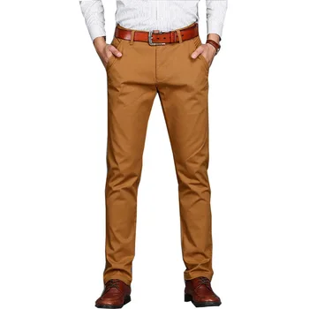 

Men's Casual pants Elastic Comfort Men's trousers Summer Thin Straight Casual pants Khaki/Black/Dark blue/Dark khaki Size 28-46