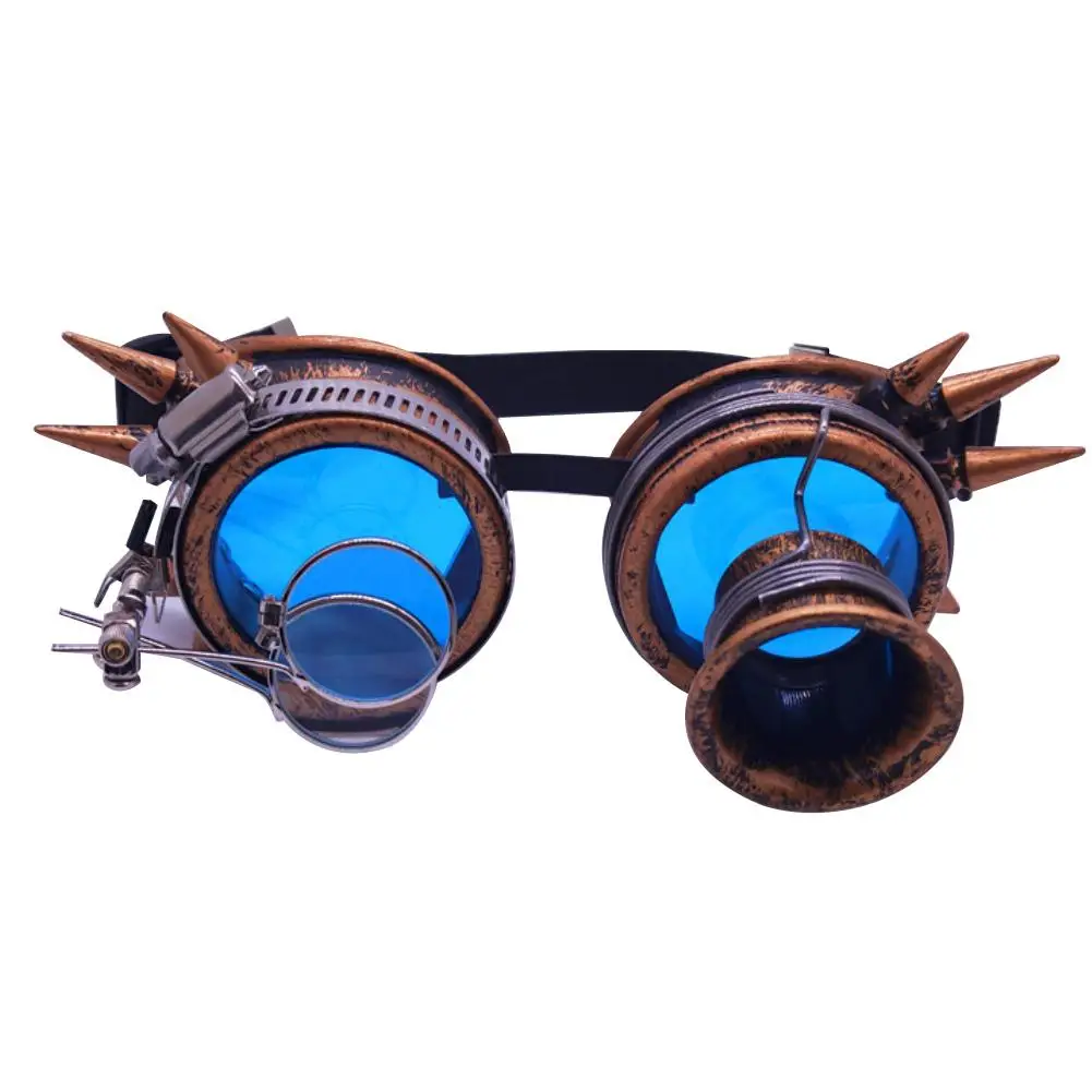 

Rivet Decor Steampunk Sunglasses Goggles Festival Party Role Cosplay Favor Toy Diffracted Lens Steampunk Goggles