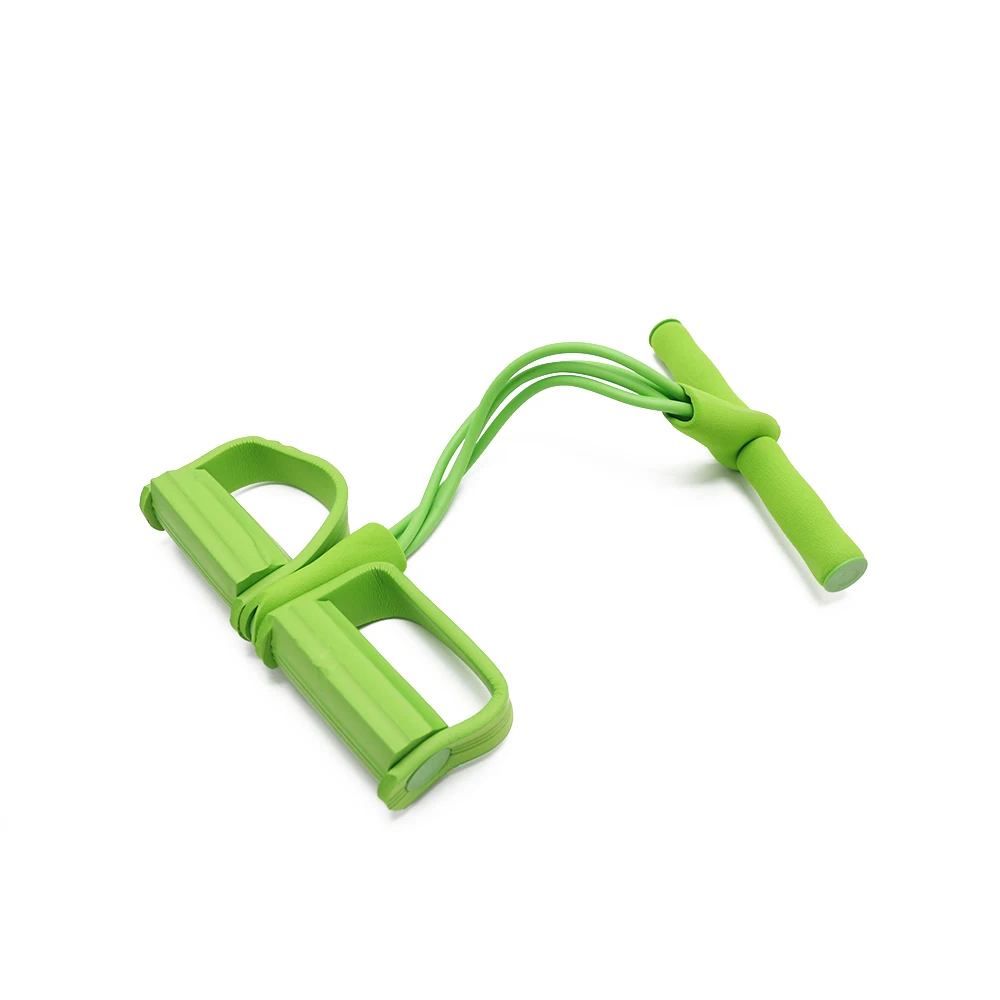 4 трубки для езды на велосипеде, который поможет избавиться от Фитнес комплект эластичных лент веревка для эластичных упражнений, оборудование для Йога Пилатес латексная трубка канат для перетягивания 1 шт - Цвет: Зеленый