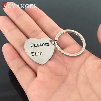 

Custom Stainless Steel Keyring Engraved Name, Date, Sentence,Words For Men Women Boyfriend Couples Gift Keychain Fashion Jewelry