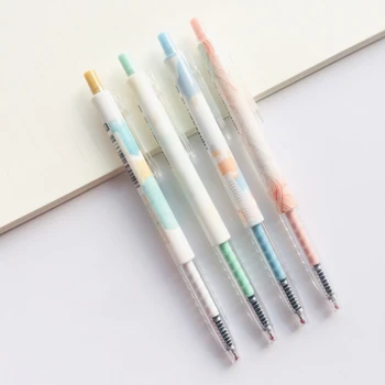 

2X Flowers Press Chucky Gel Pen Rollerball Pen Student Writing Stationery School Office Supply Black 0.5mm